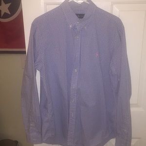 Ralph Lauren Blue and White Button Down